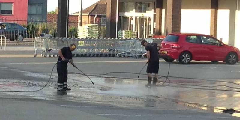 Factory cleaning including car park maintenance